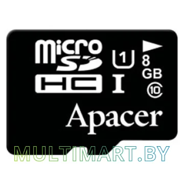 Карта памяти Apacer microSDHC UHS-I (Class 10) 8GB (AP8GMCSH10U1-RA)